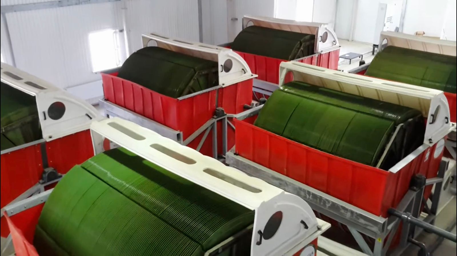 Biodisc units in manufacturing facility